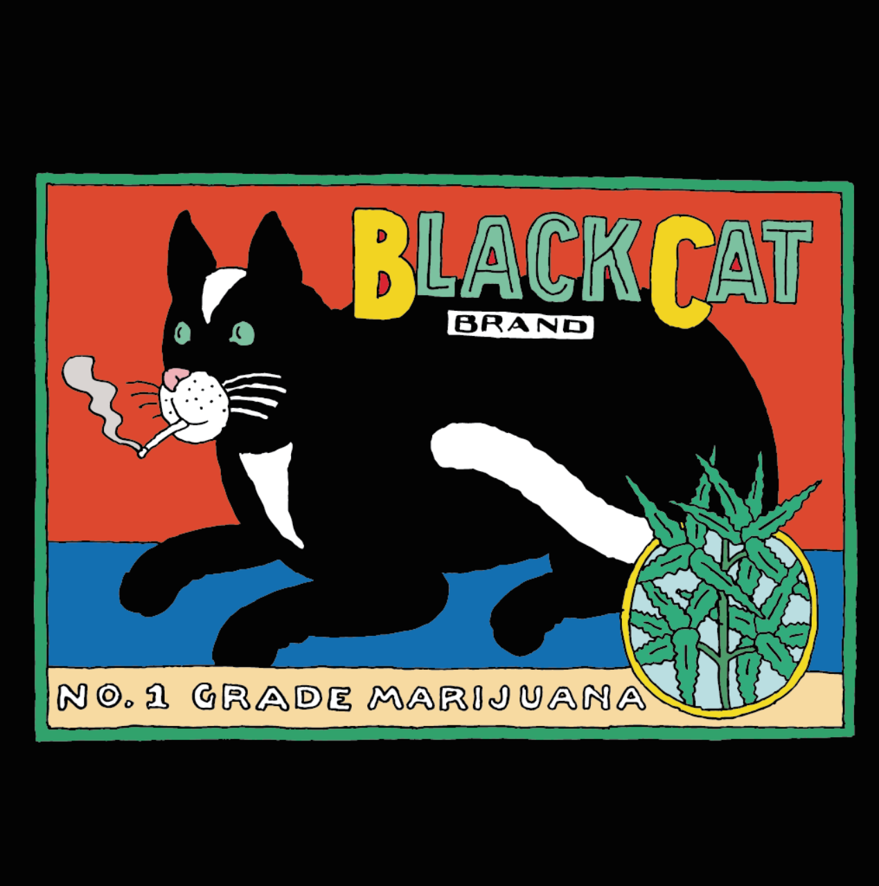 Pushpin Legendary T-Shirts "Black Cat"