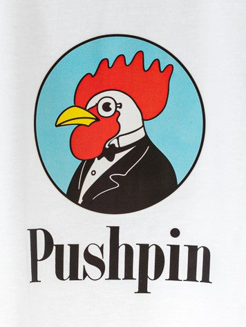 Pushpin Legendary T-Shirts『Pushpin Rooster logo for White』-b001