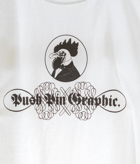 Pushpin Legendary T-Shirts『Old BW Rooster logo/The Pushpin』-b003
