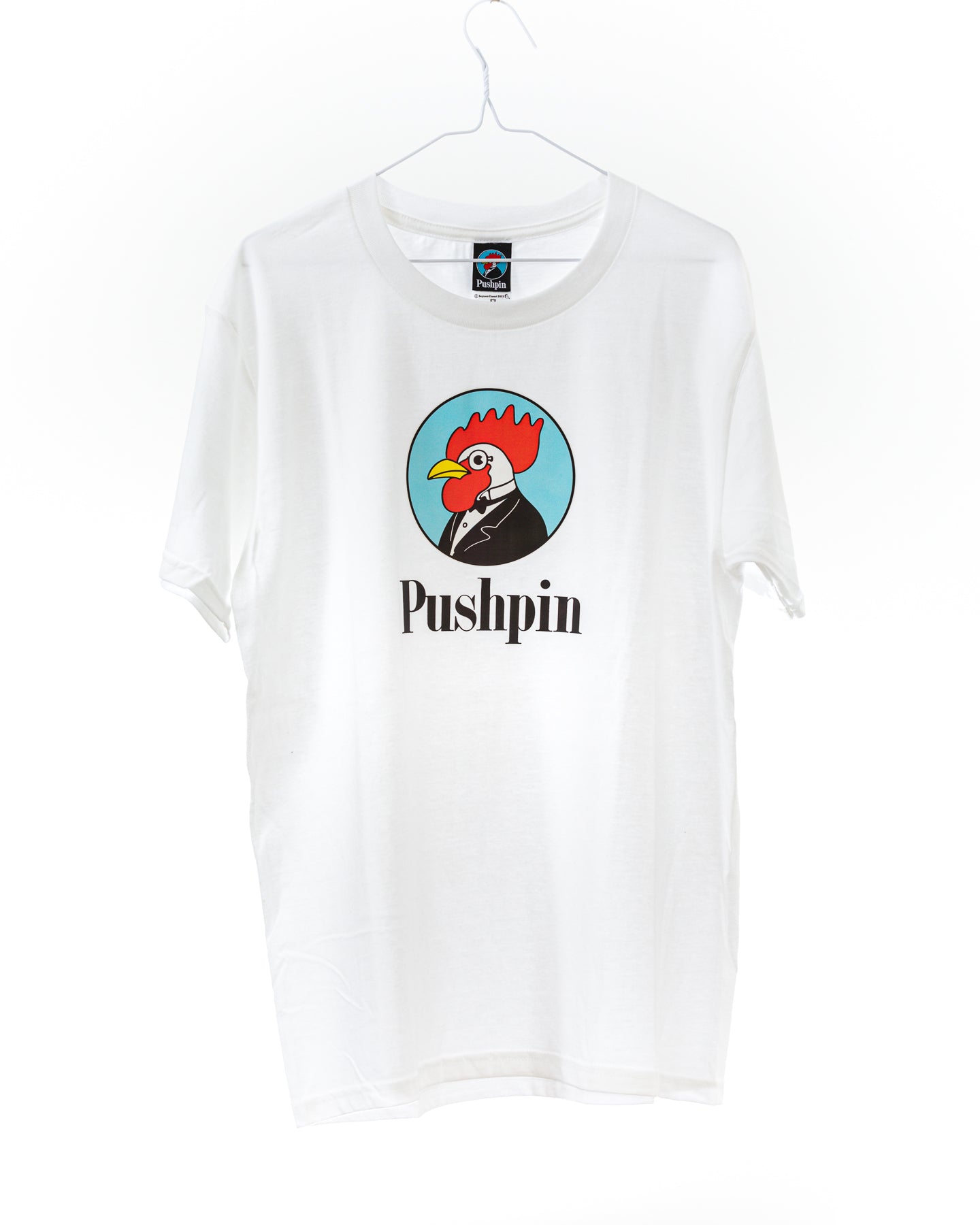 Pushpin Legendary T-Shirts "Pushpin Rooster logo for White"