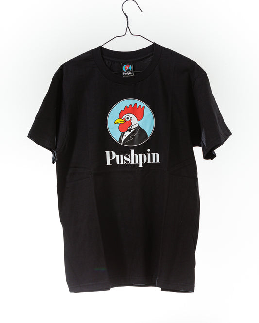 Pushpin Legendary T-Shirts "Pushpin Rooster logo for Black"