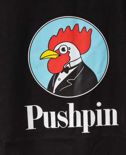 Pushpin Legendary T-Shirts『Pushpin Rooster logo for Black』-b002